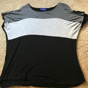 Color block slouchy shirt